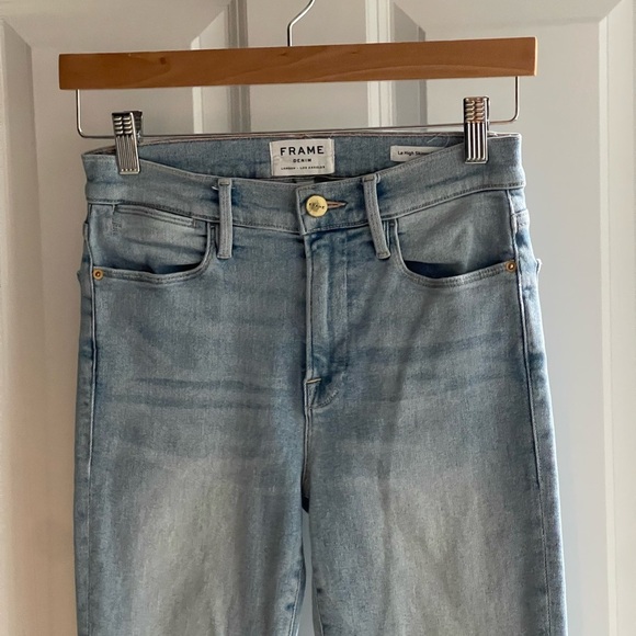 FRAME Le High Skinny de Jeanne Crop Skinny Jeans in Ocean Ridge Sz 27 - Picture 3 of 8